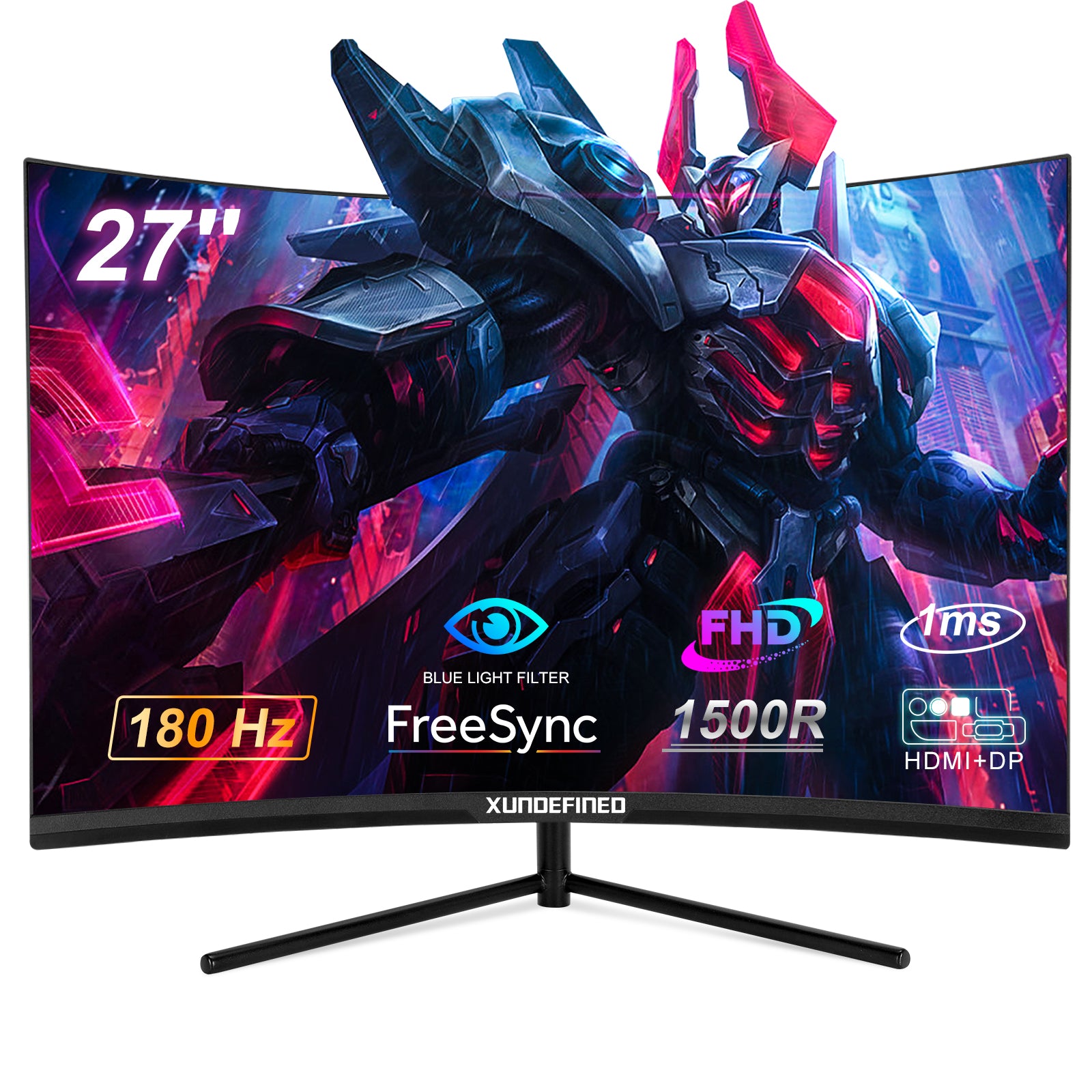 27 inches 1080P 180HZ 1500R Ultrawide Monitors,xundefined curved monitor equipped with high resolution