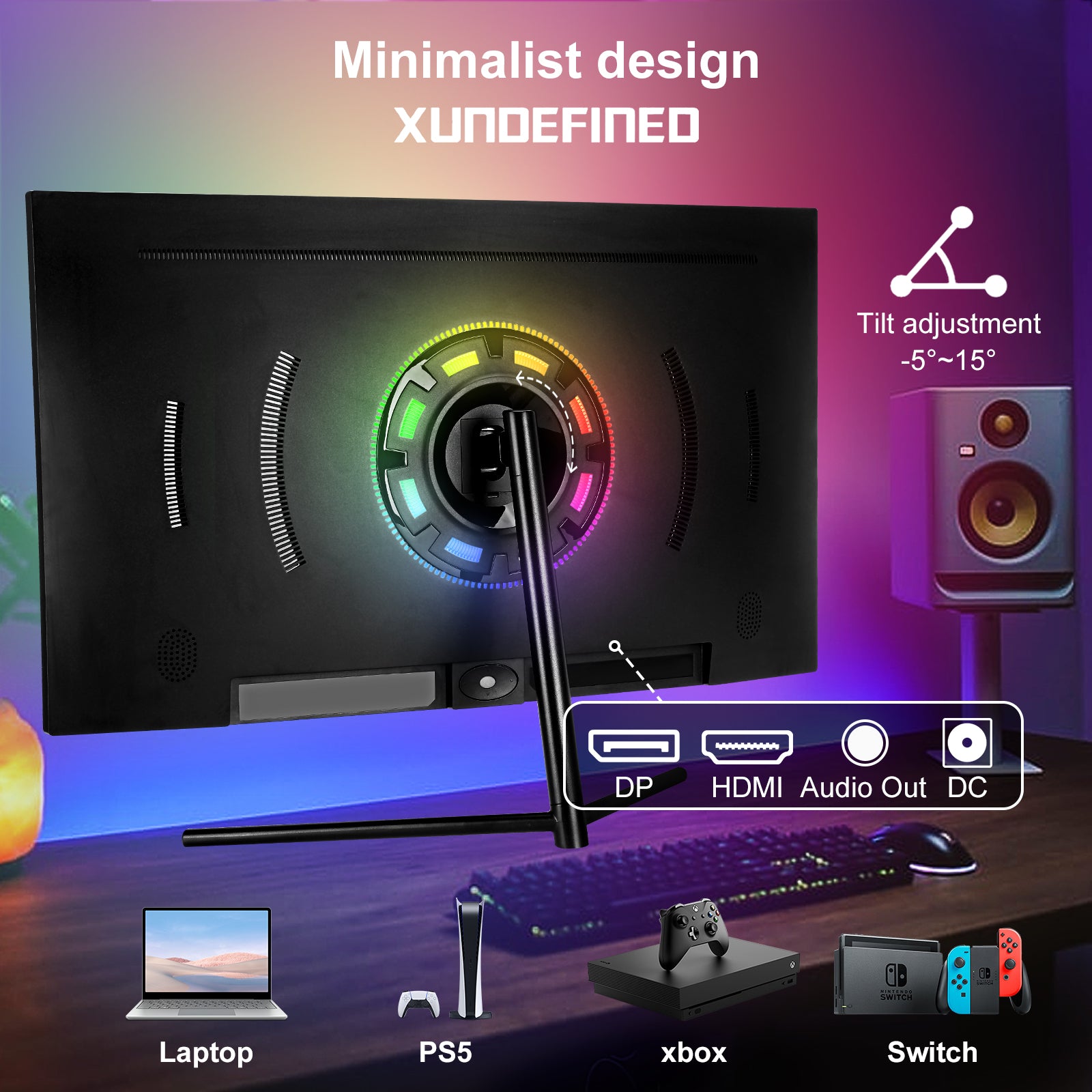 27 inches 1080P 180HZ 1500R Ultrawide Monitors,xundefined curved monitor equipped with high resolution