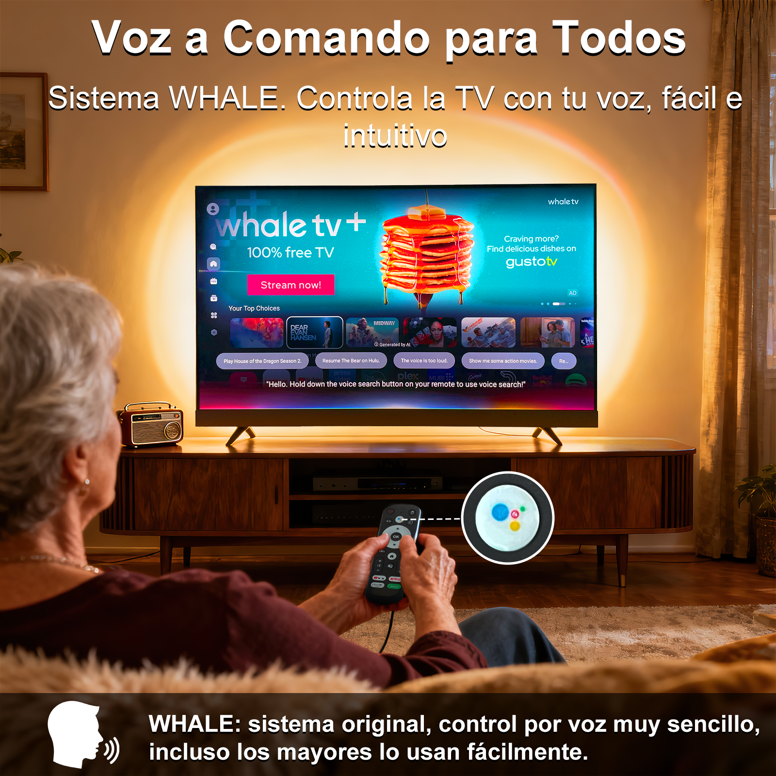 Pantalla Smart Tv Xndefined 50 Qled 4k WHALE OS Fluido con Sonido Potente Dolby Audio y Control por Voz en Español y Modo 2160p para PS5/Xbox