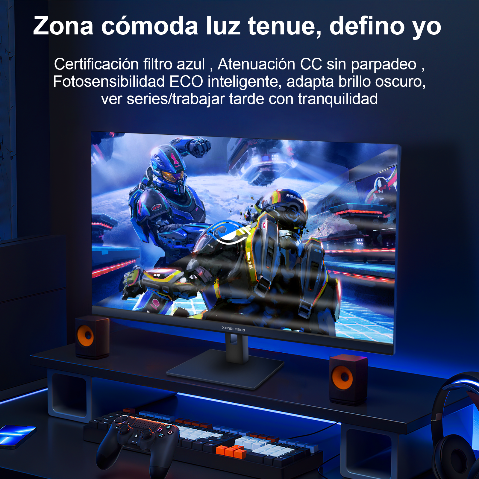 Monitor Gamer Xundefined 32''2K QHD 2560*1440 180hz Bocina Altura Ajustable Giro 180° XG32QH18B PIP,Compatible con PS y Xbox 1440P – Pantalla Gaming y Oficina, Imagen Fluida y Ultra Detallada
