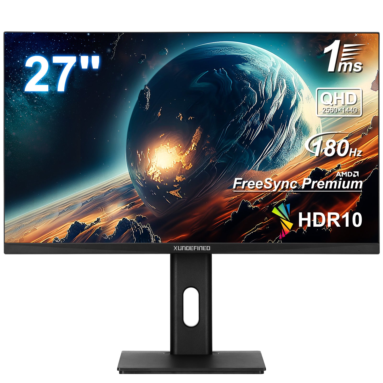 27 inches Xundefined Qhd 2k 180hz Gaming Monitor Lifting Base with Speaker