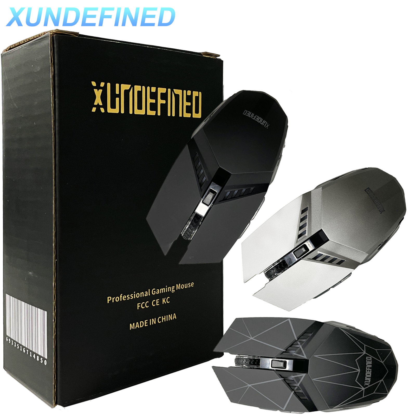 xundefined computer Gaming Mouse With 1.8 Meter RGB Light Effect Gray