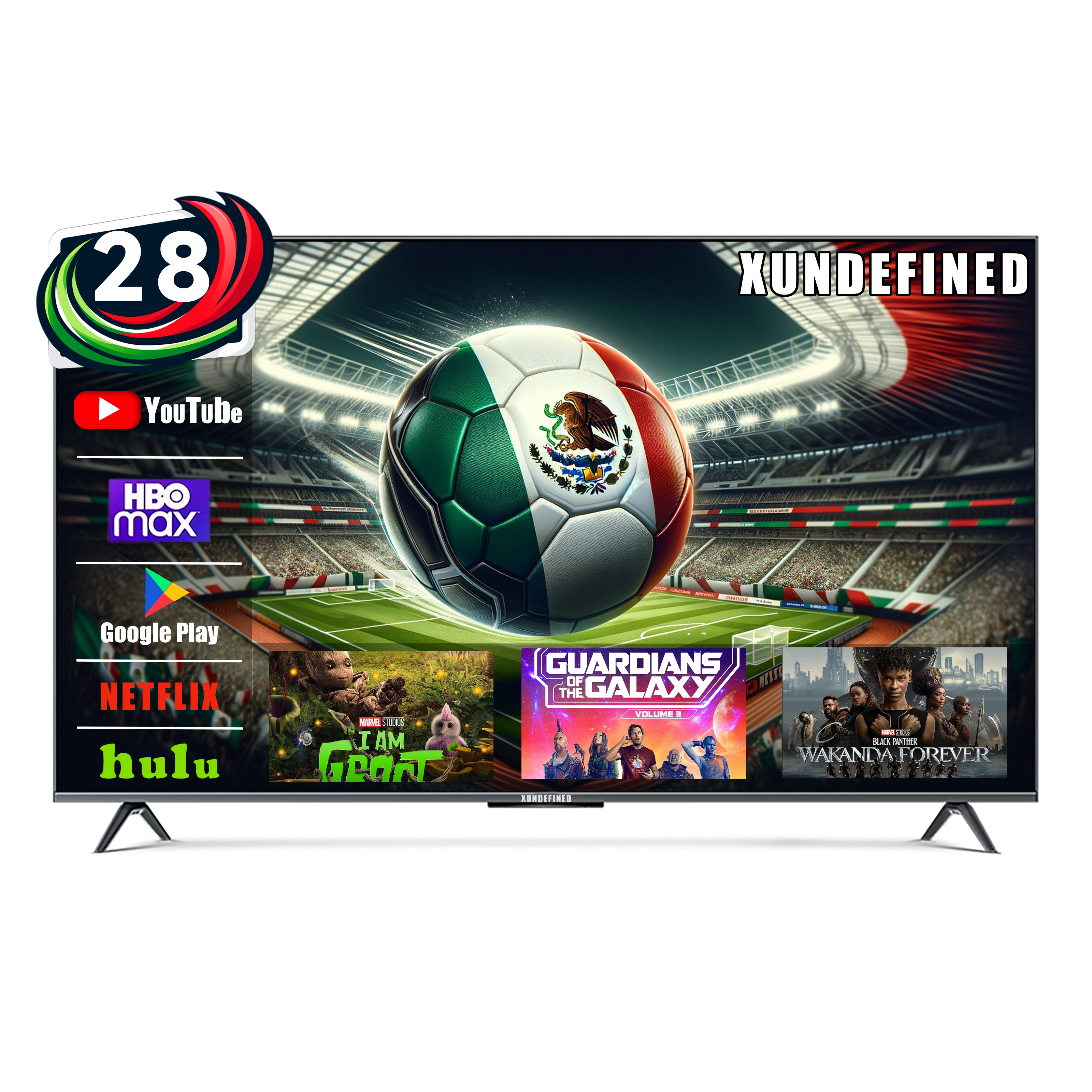 Pantalla Xundefined Smart Tv 28 Pulgadas Android Dolby Hdr