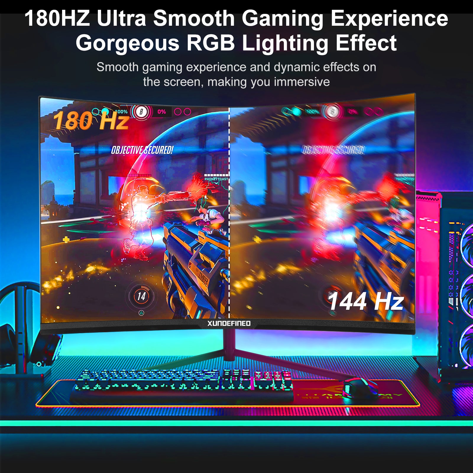 27 inches 1080P 180HZ 1500R Ultrawide Monitors，xundefined curved monitor equipped with high resolution