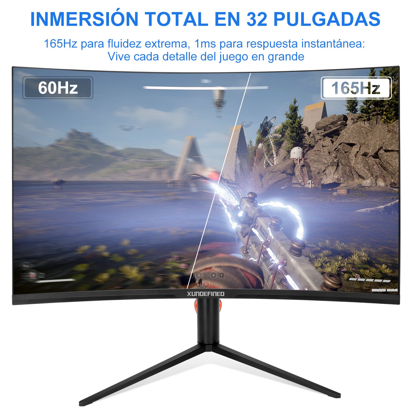 32 inches 2k xundefined curved computer gaming Monitor 165hz Rotation Lifting Speaker