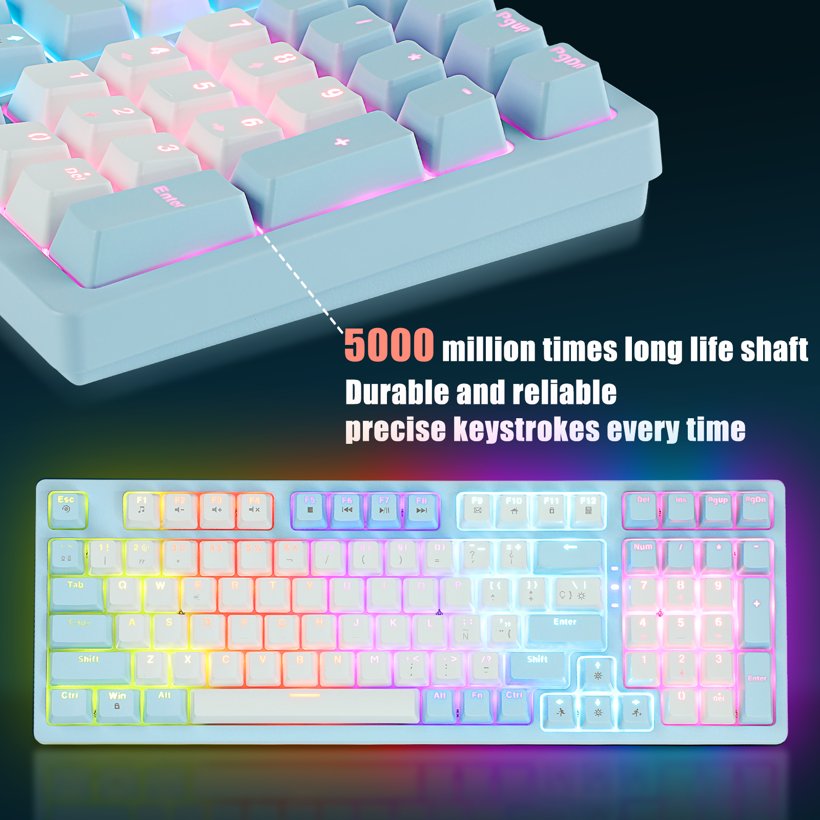 xundefined Computer game accessories mouse and keyboard set illuminated color light function