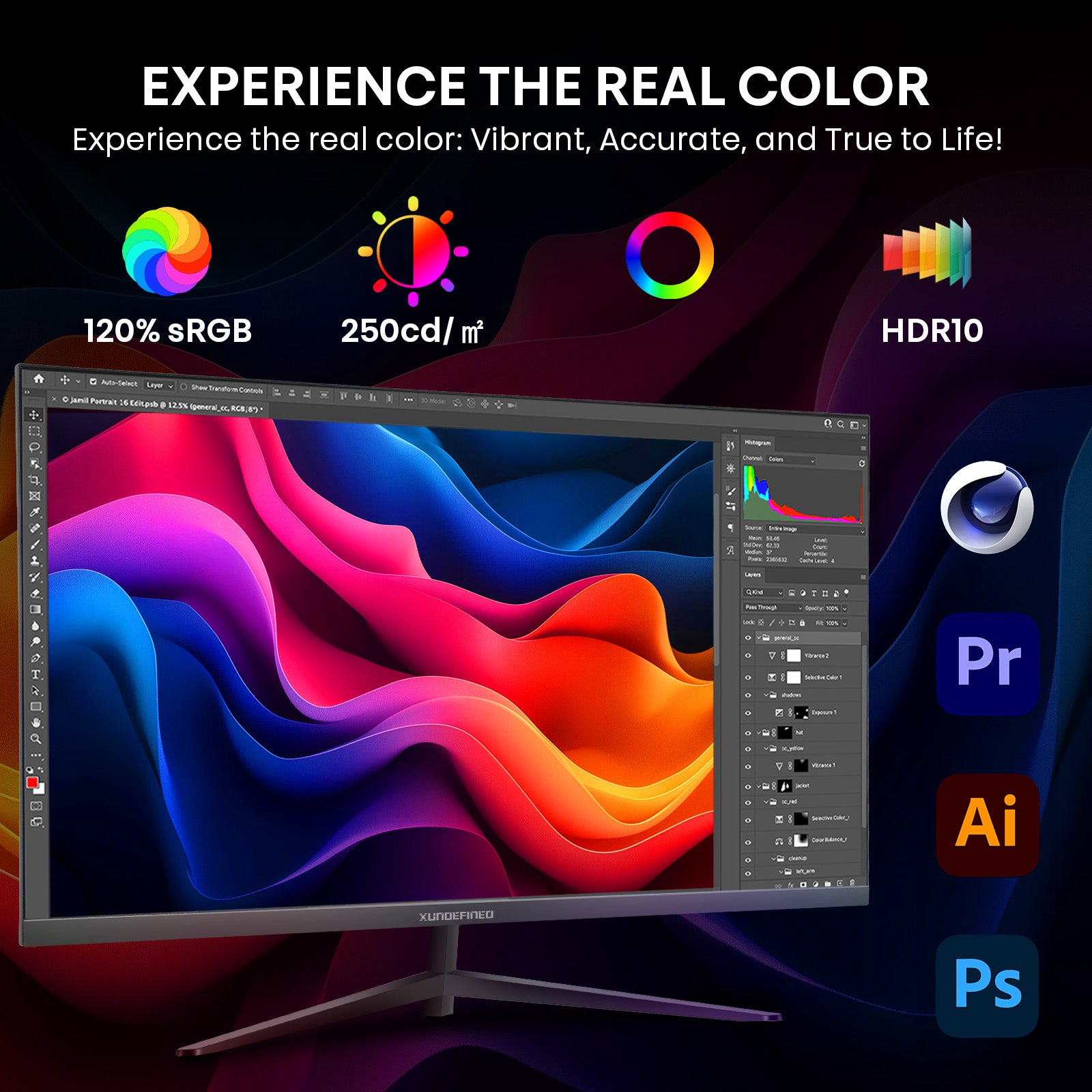 Monitor Gamer Xundefined 32'' 4k Uhd Diseño Edición Freesync