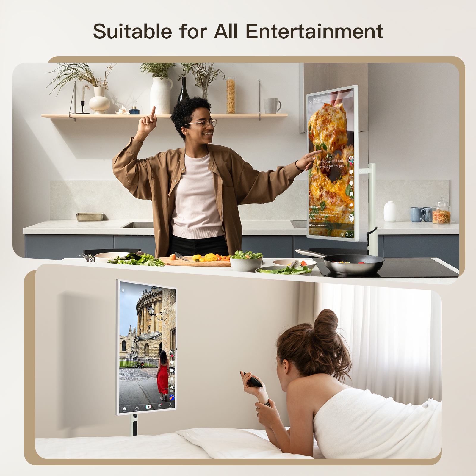 32 Inches Mobile Smart Touch Screen Portable Wireless Smart Screen mobile multimedia moved tv display Full Swivel Rotation