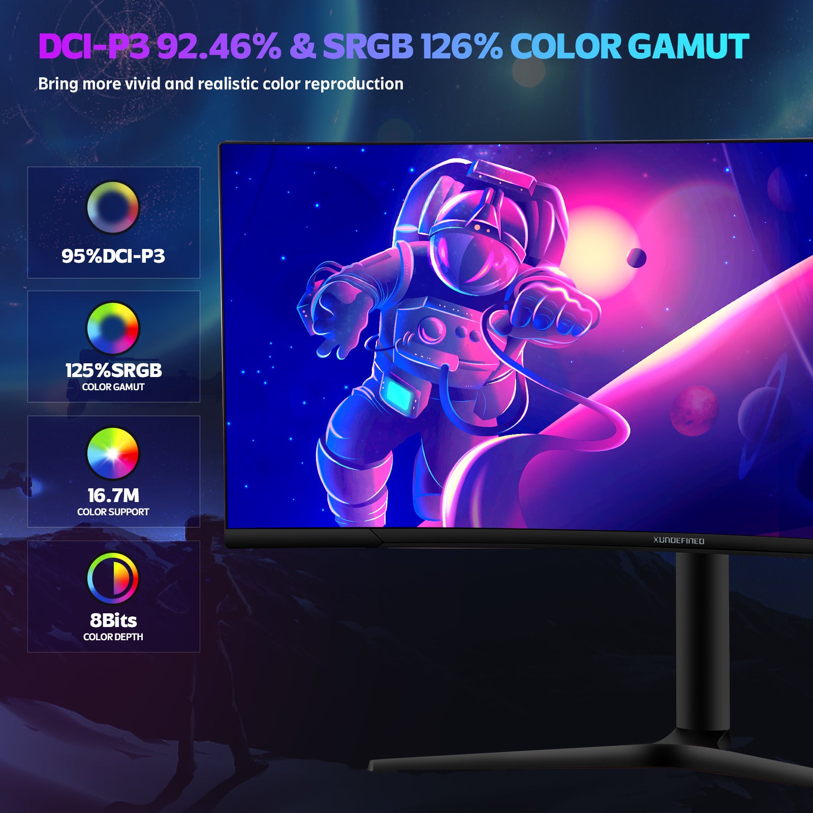 34 Inch Ultrawide Curved Gaming Monitor with 1500R Widescreen, UWQHD 3440 x 1440, 180Hz, sRGB 126%, FreeSync & G-SYNC, PIP/PBP, Height/Rotation Adjustable, Built-in Speaker, 2 x DP 1.4/2x HDMI 2.0