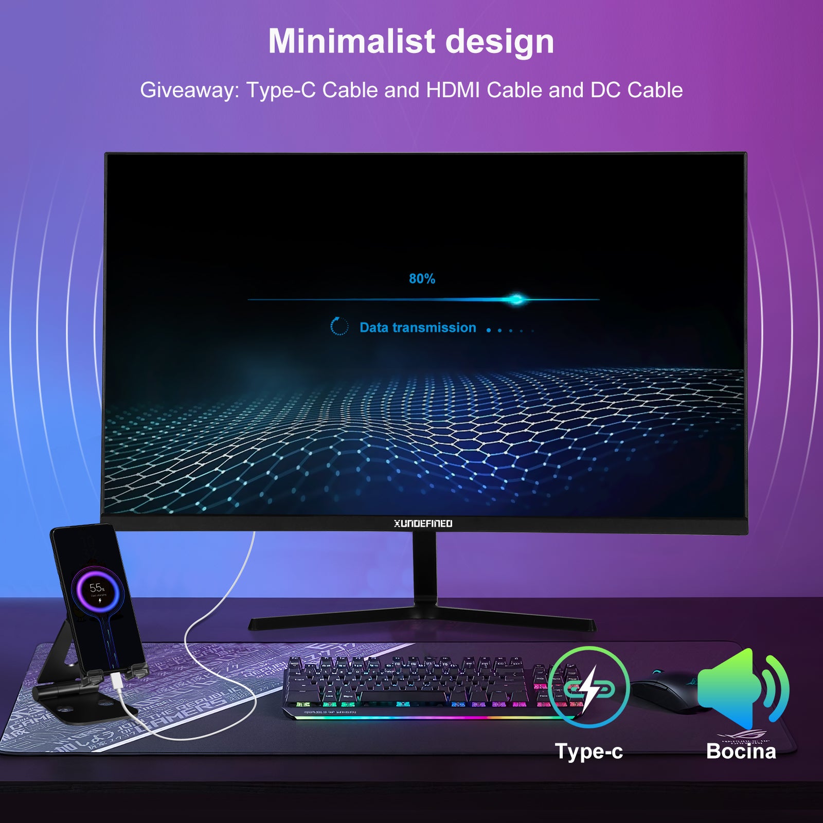 27 inches 1K IPS Panel High Color Gamut Professional Monitor 100HZ Type-C