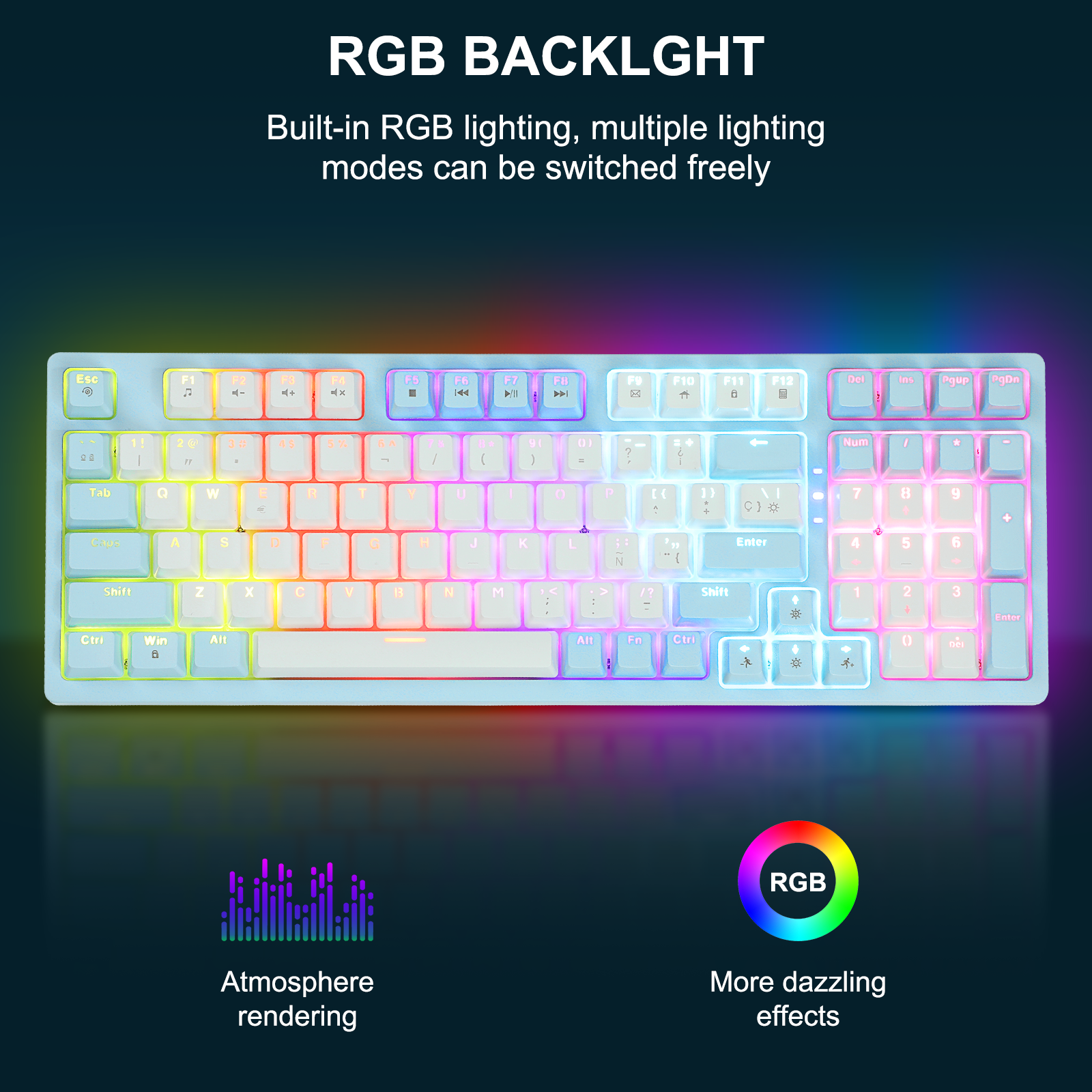 xundefined Computer game accessories mouse and keyboard set illuminated color light function