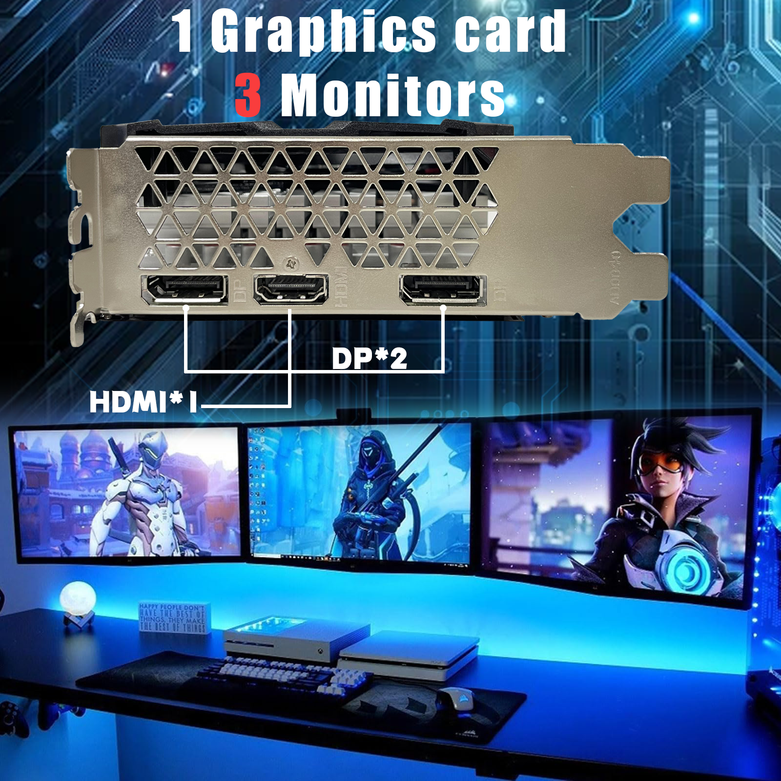 Xundefined Desktop computer game graphics card Rx 500 Series Rx 580 2048sp 8gb Video Card