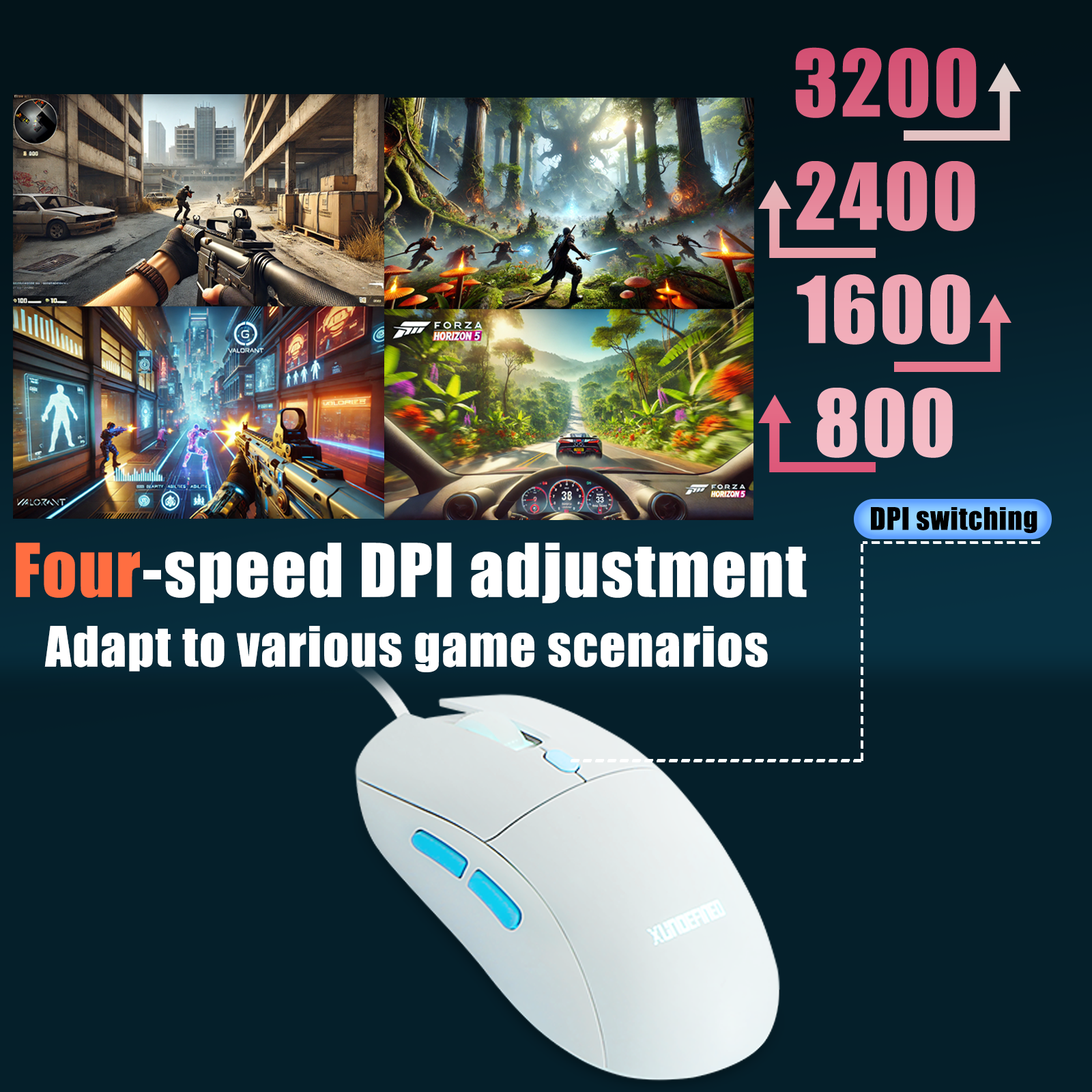 xundefined Computer game accessories mouse and keyboard set illuminated color light function