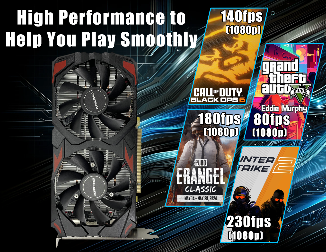 Xundefined Desktop computer game graphics card Rx 500 Series Rx 580 2048sp 8gb Video Card