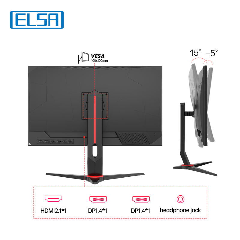 27 inches computer gamer monitor Adjustable height with speaker high resolution wled