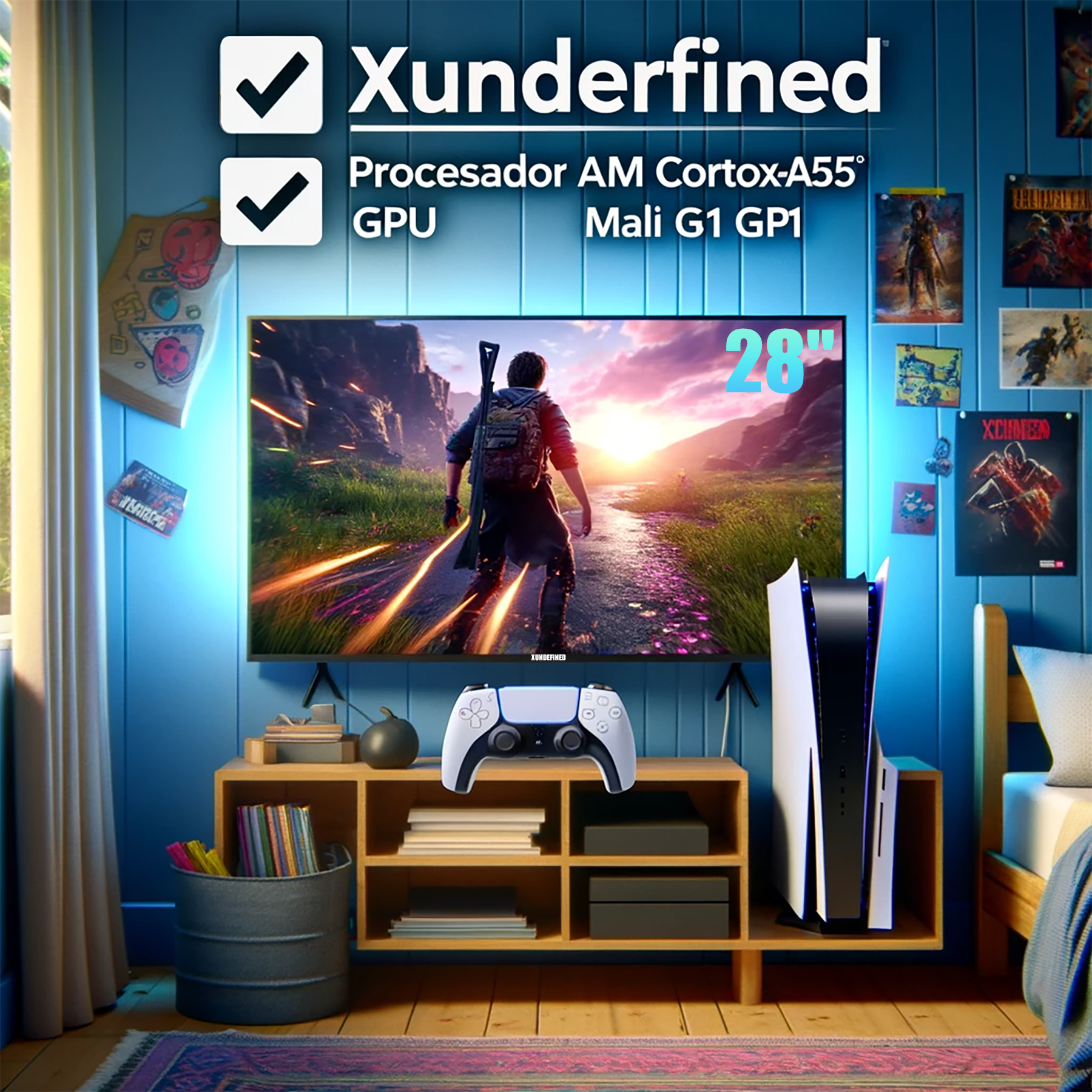 Pantalla Xundefined Smart Tv 28 Pulgadas Android Dolby Hdr